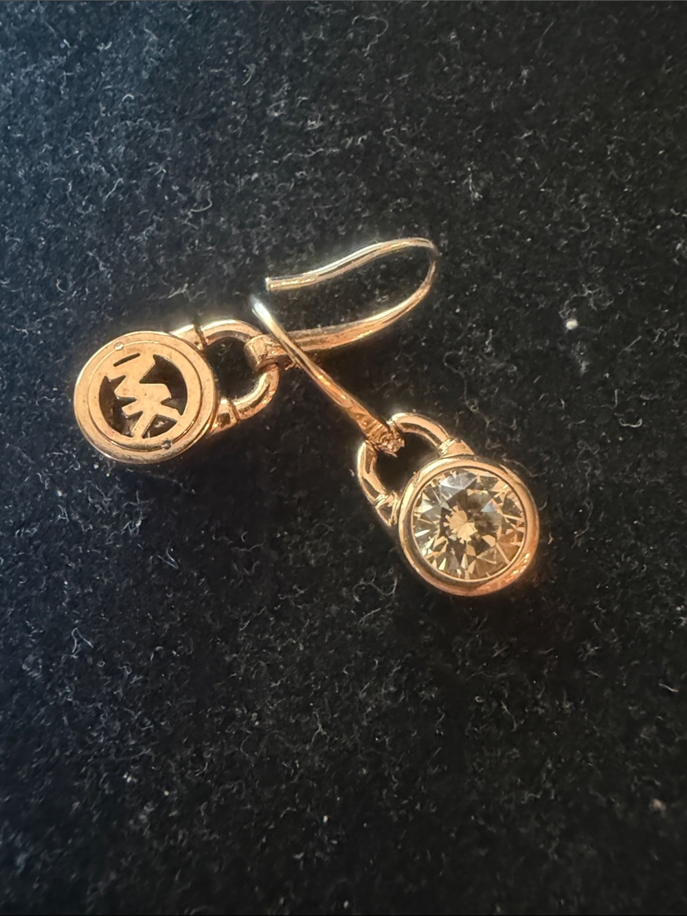 Michael Kors Rose Gold Crystal Dangle Earrings
